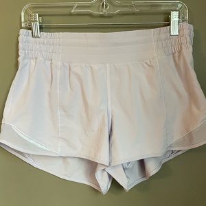 Light purple Lulu shorts size 6 inseam of 2.5 inches
